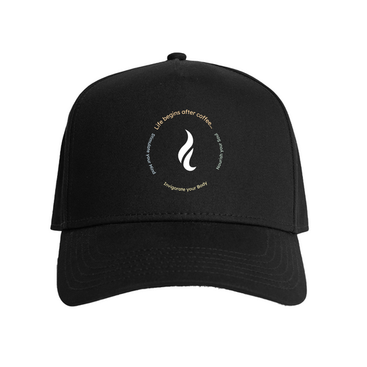 Life begins after coffee snapback cap